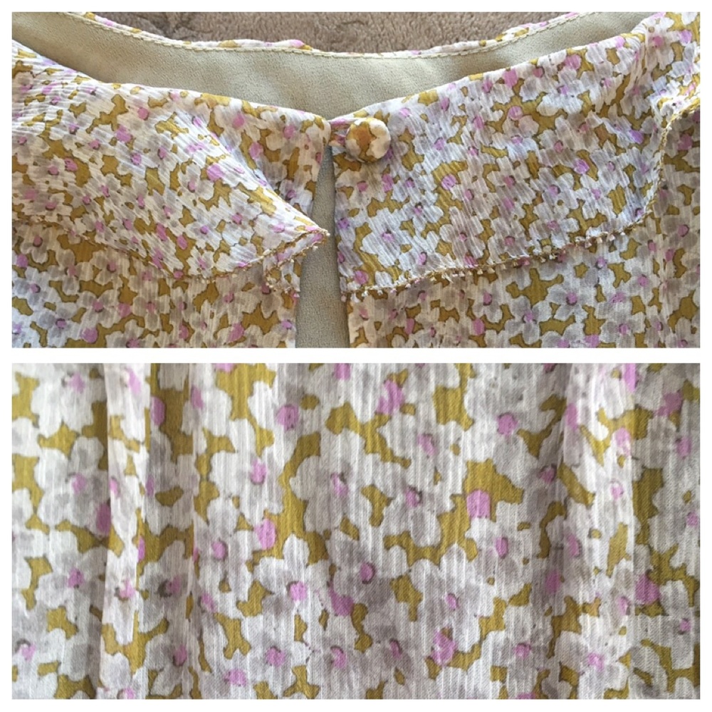 J Crew Olive Green Floral Pattern Dress - Picture 7 of 8
